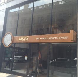 Inside Out Property Services changing safety glass at the newly opened JACKS of LONDON in Nottingham: Click Here To View Larger Image